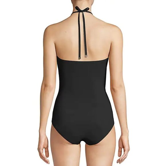 NWT Kate Spade Black Halterneck One Piece - Picture 2 of 6